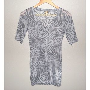 BKE Sheer V-Neck Top